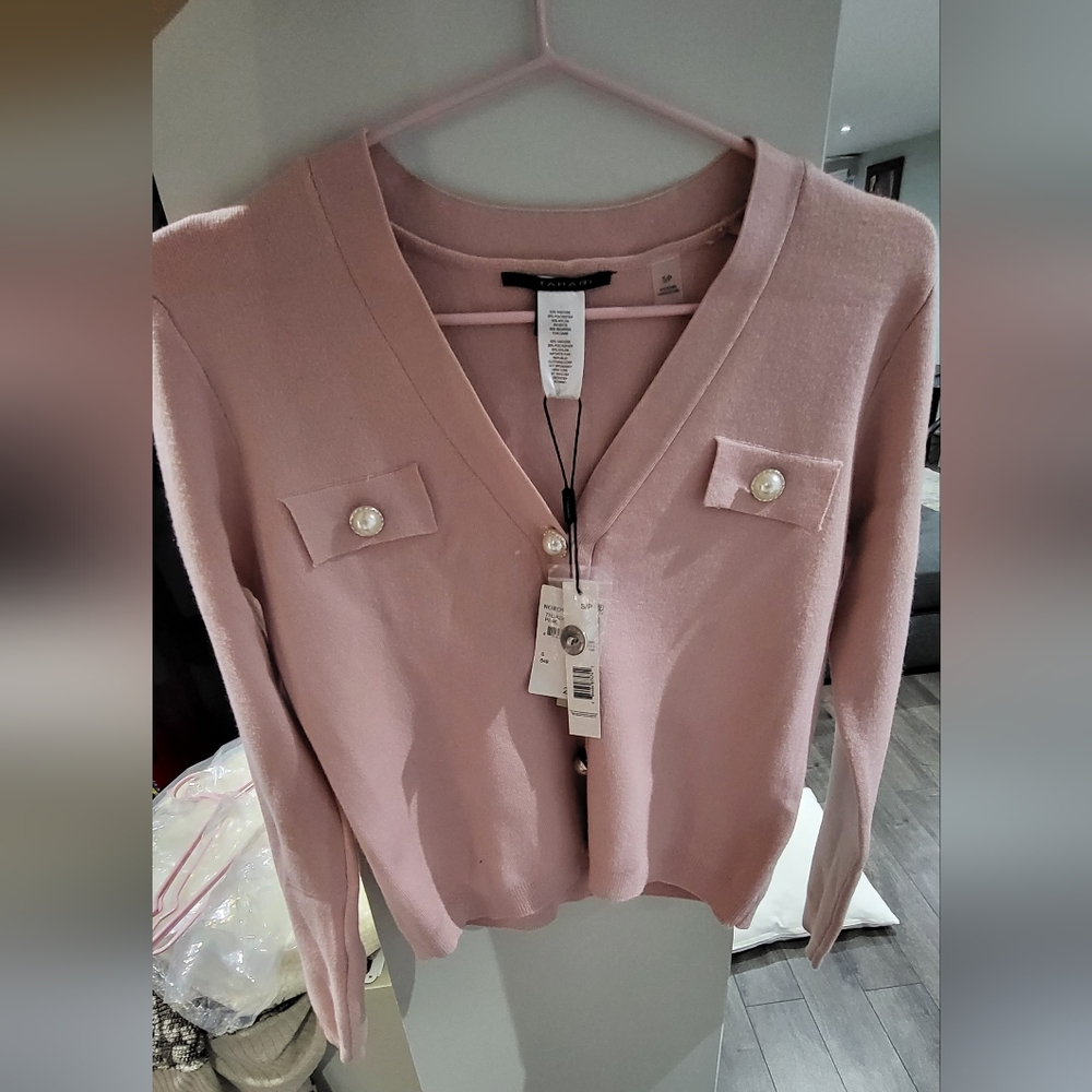Pink cardigan